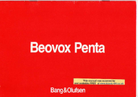 Bang & Olufsen - Beovox_Penta_1-Owners-Manual-2